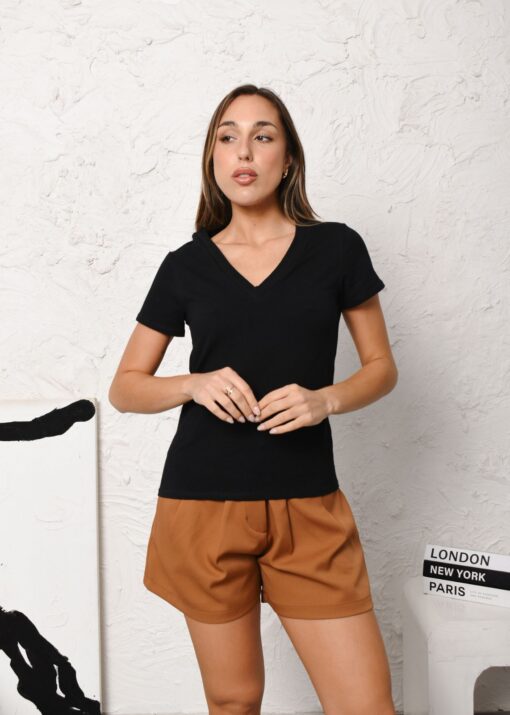 REMERA BASICA CUELLO V